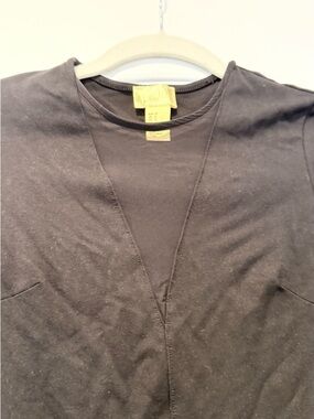 H&M Black Bodysuit with Deep V Panel